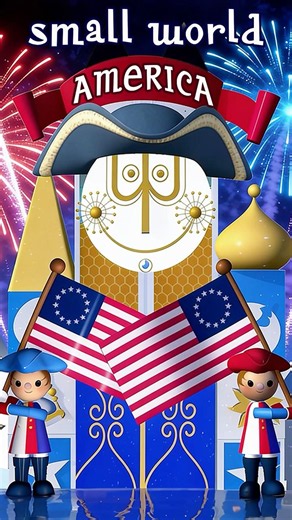 IT'S A SMALL WORLD AMERICA 4TH OF JULY #shorts #disneyland #disneyparks #magickingdom #disneyworld