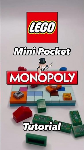 LEGO Mini Pocket Monopoly MOC Tutorial 👨🏻‍🦳🎲 #monopoly #legomoc