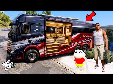 Franklin Buying Most Expensive Camping Van Ever or Going to North Yankton Shinchan & Chop in GTA V