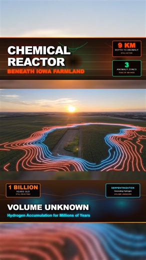 Above The Norm News on Instagram: "🔥🌎 The Billion-Year Reactor Under Iowa 🌎🔥 New magnetic, gravity, and resistivity data reveal enormous altered zones hidden inside the Midcontinent Rift. These corridors show the loss of magnetite, shifts in density, and electrical signatures of long-term chemical reactions that generate hydrogen. The structures extend for miles beneath Iowa with no drilling, no sampling, and no confirmed gas volume. The signals recorded in the crust point to a deep reaction