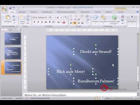 Powerpoint Präsentation Tutorial Deutsch auf Folie ausrichten und verteilen