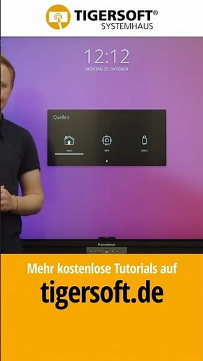 Zu HDMI, USB C und OPS wechseln (Promethean ActivPanel 9) #unterricht #Schule #bildung