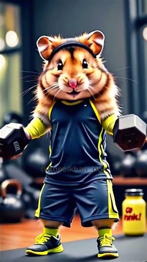 “The Fitness Mouse: Tiny Gym, Big Goals! 💪🐭”#viral #shorts