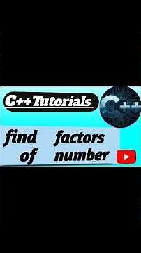 how to find factors of number in c++ using for loop/c++ tutorials #coding #shorts