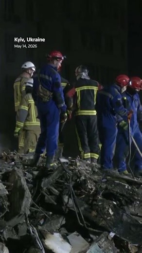 Rescuers search for missing after Russian strike on Kyiv