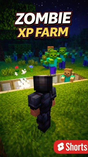 [Minecraft] Survival zombie xp farm tutorial. #minecraft #minecraftshorts