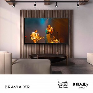 Revel in theatre-like audio and visual experience in the comfort of your home with Sony's BRAVIA XR A80J. With Dolby Atmos®, experience 3D sound effects further enhanced by the Acoustic Surface Audio technology, delivering sound directly from the screen. Learn more at bit.ly/SONY-A80J | Sony Philippines