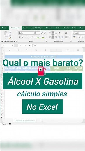 Alcohol vs. Gasoline: Fuel Consumption Calculation in Excel
