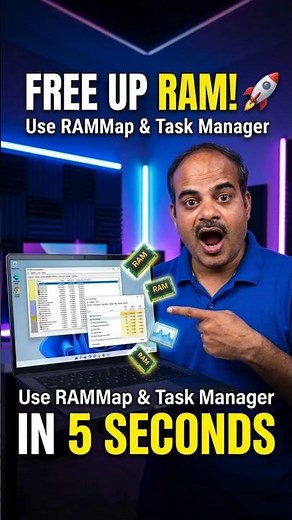 🚀 Free Up RAM Without Restarting Windows! | Microsoft RAMMap Trick #shorts #shortvideo #viral