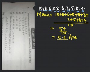 EXERCISE 12.21. Compute the mean, median and mode of the follo... | Filo