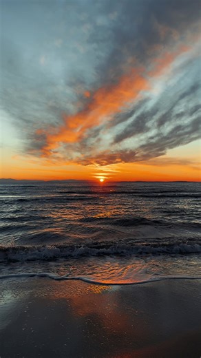 Stunning Sunset Over the Beach in South of France