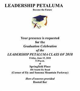 2018 Leadership Petaluma Class Graduates