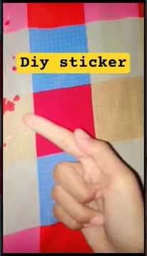 Diy stickers with paper 😍😃