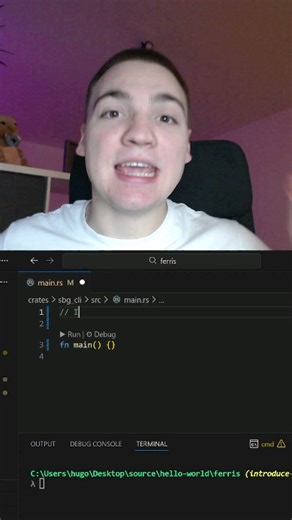 Hugo Svirak on Instagram: "In Rust (programming language) variables are immutable by default. #programming #softwareengineer #programmingtips #backenddevelopment"