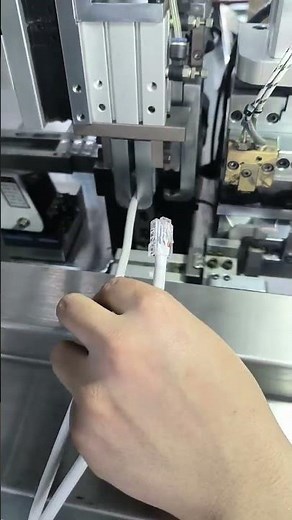 automatic rj45 cable crimping machine #patchcord #cat5 #cat6 #cablemachine #UTP #sftp