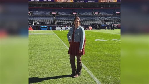 Meet the singer who belted out the national anthem before the Broncos-Bills game on Saturday