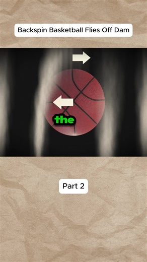 Backspin Basketball Flies Off Dam #science #fory #viral #fyp