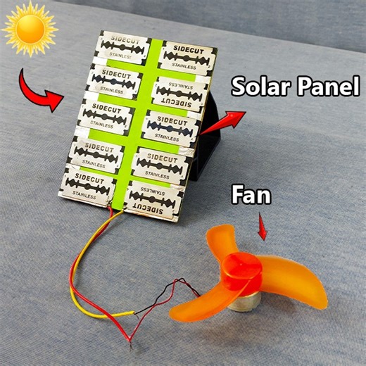4.6M views · 22K reactions | How To Make Solar Panel At Home Using Blades | Free Energy At Home | Rana Craft | Facebook