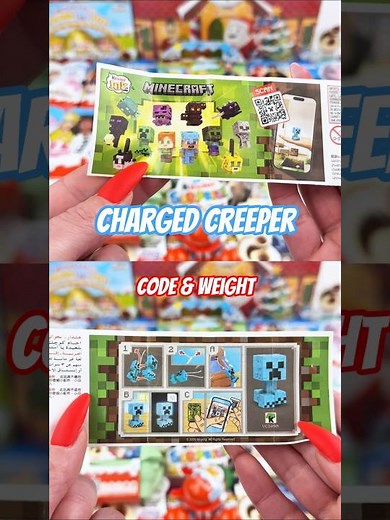Kinder Joy Minecraft Code & Weight VC309A Charged Creeper ASMR Unboxing!