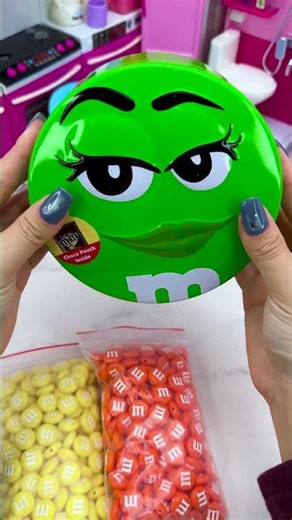 Doll M&M Candy Bath Time | Relaxing Toy Unboxing & ASMR #shorts