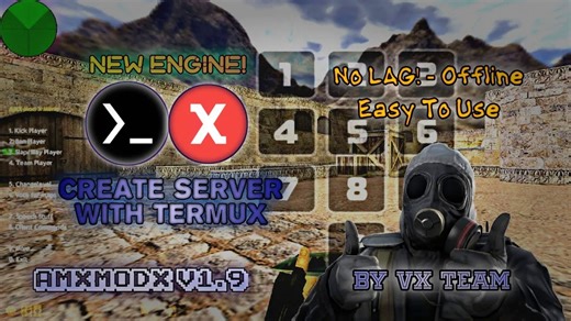 [油管搬运]Powered Amx Mod X |如何在Termux中制作服务器Xash3D CS1.6 安卓 |最简单的方法2025