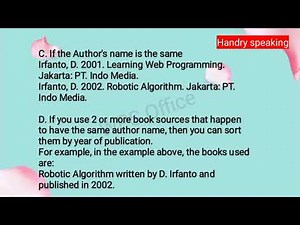 “HOW TO MAKE REFERENCES FORMAT CORRECTLY?”