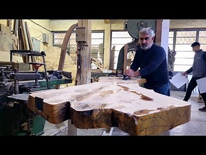 Making a Magnificent Giant Walnut Slab Epoxy Resin Table