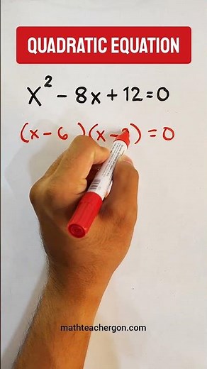 Solving Quadratic Equations by Factoring #mathteachergon #quadraticequation
