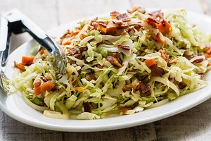 Fried Cabbage and Bacon Slaw