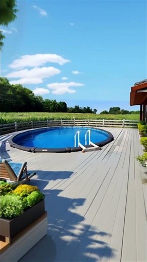 Above Ground Pool Countryside Backyard Setup