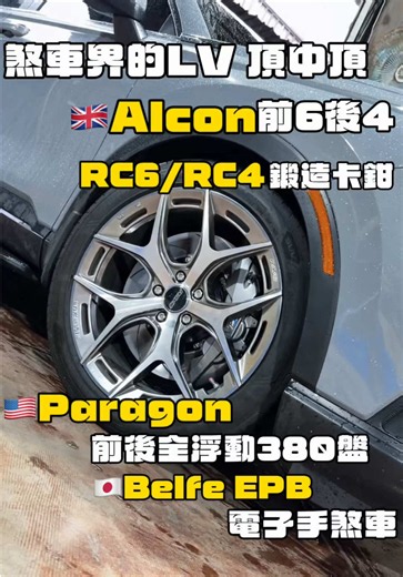 CRV6 高性能煞車升級：Alcon RC6 前6後4 Paragon 380mm 碳高碳盤