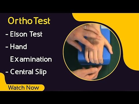 OrthoTest - Elson test | Hand Examination | Central Slip | Orthopaedic Academy