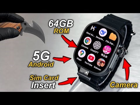 5G Android SmartWatch With SimCard Insert & Camera⚡️HW Ultra 3 Call ⚡️3GB RAM + 64GB ROM + HotSpot⚡️