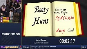 Best of ESA: Aweful game Edition Aweful games deliver always. May I present to you Booty Hunt: One of many entertaining moments of the ESASummer18 aweful games relay. Check out the relay here: https://www.youtube.com/watch?v=m3Af3_T8nAc | European Speedrunner Assembly | Facebook