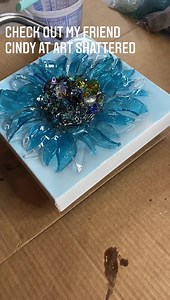 8.6K views · 155 reactions | Art Shattered does some pretty work! Go check her out! Glass and resin artist! #glassart #resin #resinart #artshattered | The Turquoise Valentine | Facebook