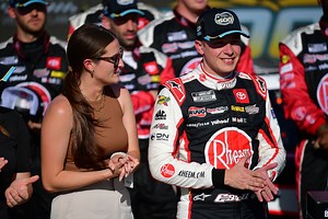 Christopher Bell and wife Morgan choose his next hairdo in hilarious JGR post