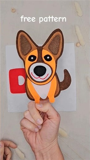 DIY Felt Dog Finger Puppet – Alphabet Quiet Book Tutorial