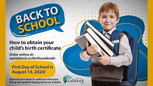 2.6K views | Need a birth certificate for back to school registration? It's now easier than ever! Visit mylubbock.us/birthanddeath | Lubbock, Texas - Your City Government | Facebook