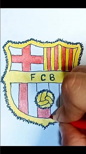 Drawing FC Barcelona from Sketch to Color 🎨 | De boceto a color