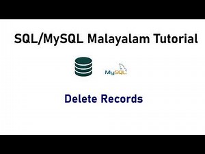 14 . Delete Records SQL MySQL Malayalam Tutorial