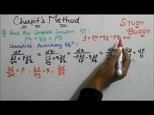Charpits Method For Solving Partial Differential Equation
