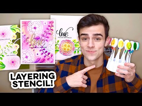 Testing Gina K. Blending Brushes & Layering Stencils!