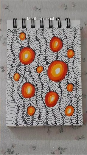 Super Easy Zentangle Pattern for Beginners ✏️ | Relaxing Art Therapy | Merifuntimehobby