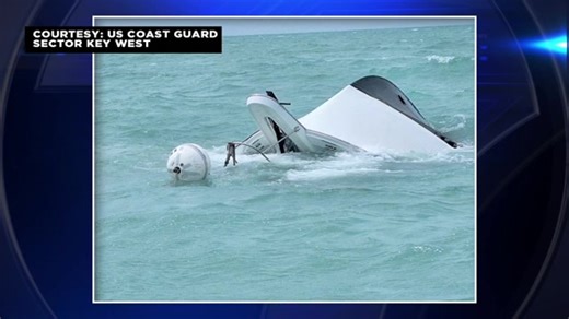 45-foot boat submerges after catching fire off Key West; no injuries reported - WSVN 7News | Miami News, Weather, Sports | Fort Lauderdale