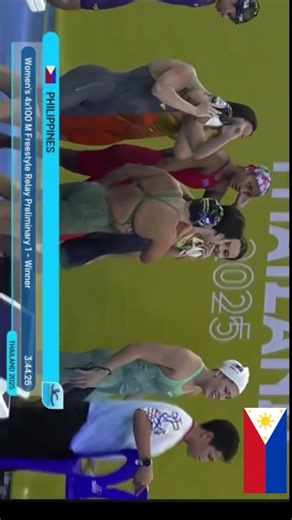 33𝙧𝙙 𝙎𝙀𝘼 𝙂𝘼𝙈𝙀𝙎 1𝙨𝙩 𝙂𝙊𝙇𝘿 𝙑𝙄𝘾𝙏𝙊𝙍𝙄𝙊𝙐𝙎! For the 𝙋𝙃𝙄𝙇𝙄𝙋𝙋𝙄𝙉𝙀 𝙎𝙒𝙄𝙈𝙈𝙄𝙉𝙂 𝙏𝙀𝘼𝙈🇵🇭🥇 4X100M WOMEN'S FREESTYLE RELAY Heather White Xiandi Chua Chloe Isleta Kayla Sanchez 𝘾𝙊𝙉𝙂𝙍𝘼𝙏𝙐𝙇𝘼𝙏𝙄𝙊𝙉𝙎 𝙇𝘼𝘿𝙄𝙀𝙎!!! What a huge success race against powerhouse relay of the Singapore and Vietnam Women's Team this evening Finals. Basta yun nayon ganda ng laban!! Grabe yon!!! Sobrang solid!! #highlightsシ゚ #seagames2025thailand🇹🇭 #PhilippineSwimming🇵🇭 #seagam