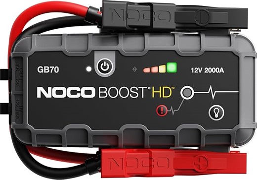 NOCO Boost GB70: 2000A UltraSafe Starthilfe Powerbank – 12V Lithium-Starthilfegerät & Starterkabel – Tragbarer Booster für Benziner bis 8,0L & Diesel bis 6,0L