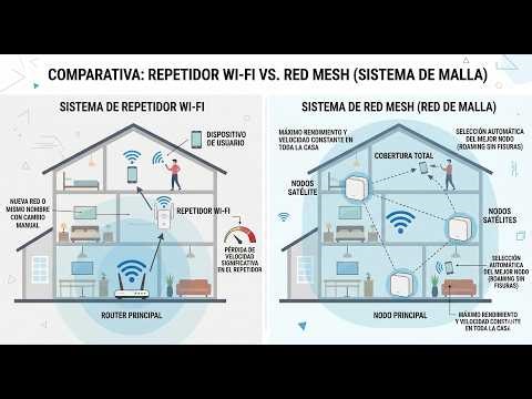 Repetidor WiFi vs Red Mesh. Diferencias y cuál elegir.