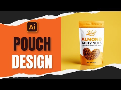 Packaging pouch design (Pouch Dieline) in Adobe Illustrator CC