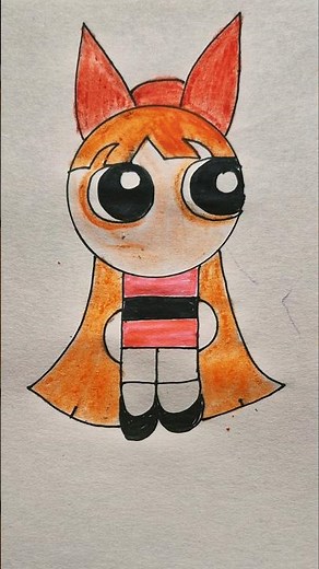 How to draw a beautiful cute powerpuff girl #easy drawing