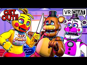 Freddy and Funtime Freddy CRASH CHICA's Dinner Party in VRCHAT